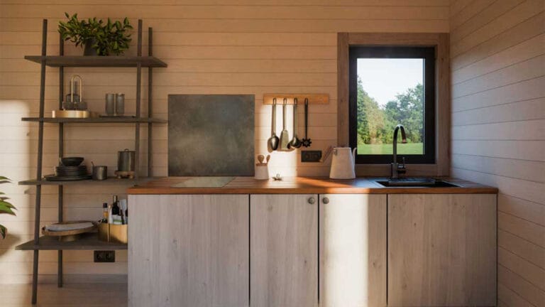 tiny house studio jardin lodge xl cuisine